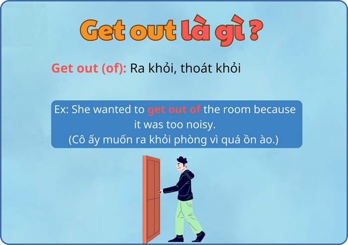 Cần phân biệt get out of và get out khi sử dụng