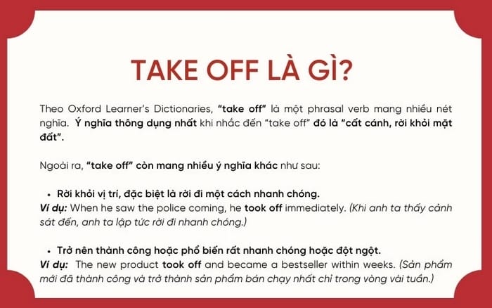 Take off là một cụm động từ có thể sử dụng thay thế Catch on