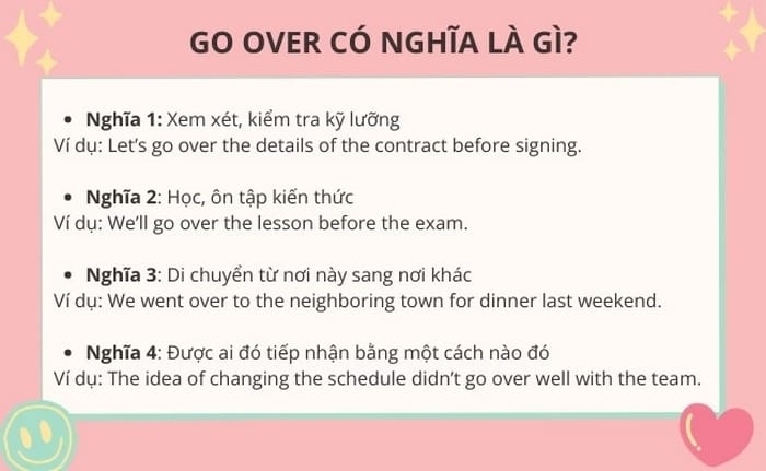 Các lớp nghĩa của Go over