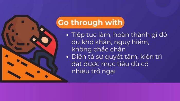 Go through with (something) – Một cấu trúc phổ biến của Go through