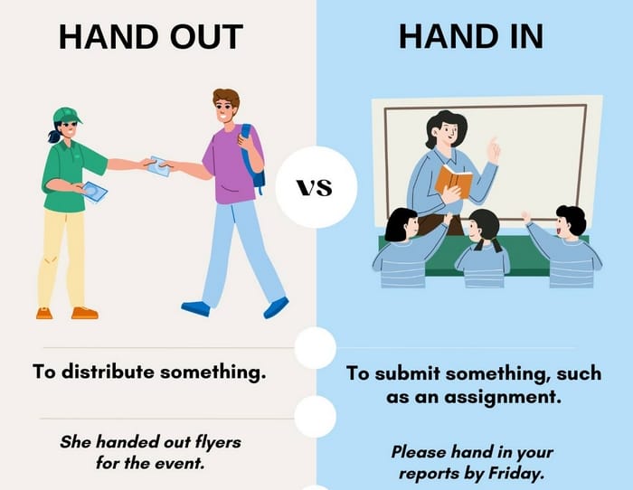 Cấu trúc Hand out something
