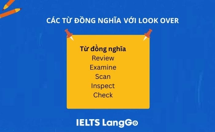 Một số từ đồng nghĩa với Look over