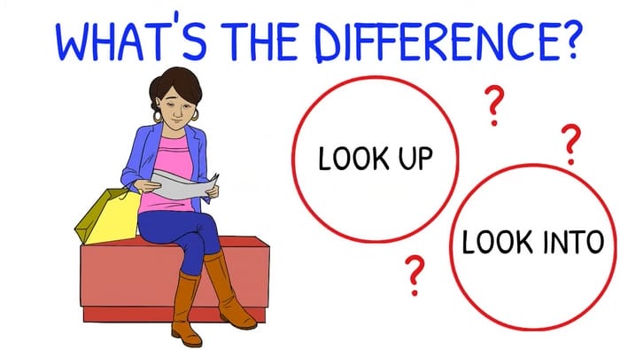 Cần phân biệt Look up (tra cứu nhanh thông tin) với Look into (điều tra hoặc tìm hiểu sâu một vấn đề)