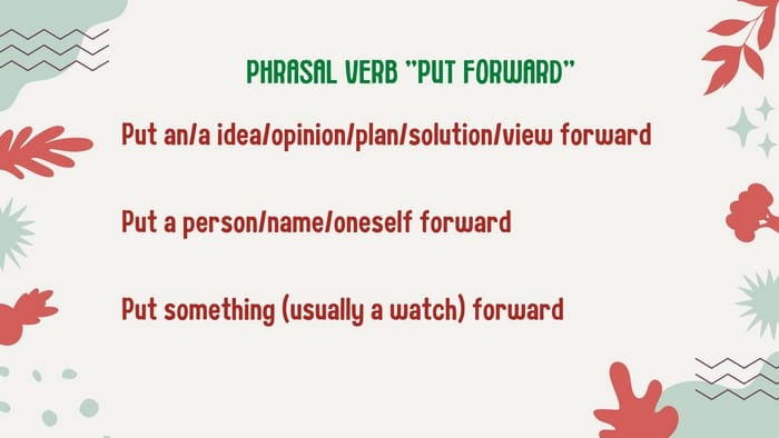 Put forward phù hợp sử dụng trong ngữ cảnh trang trọng, lịch sự hơn