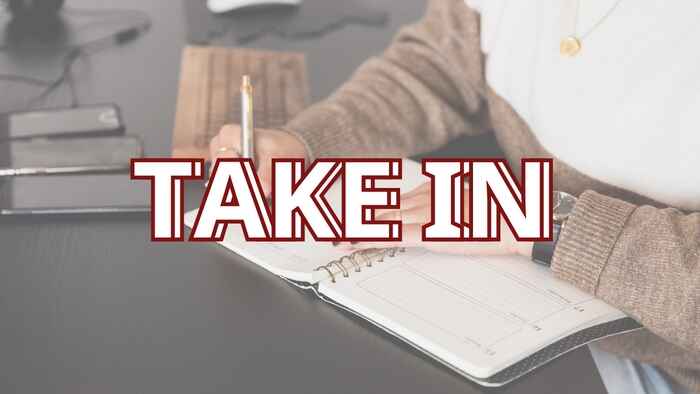 Take in là một phrasal verb diễn tả quá trình tiếp nhận kiến thức, cảm xúc,...