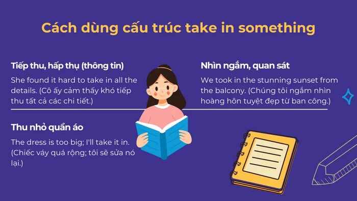 Một cách dùng Take in phổ biến là khi nói đến yêu cầu, đề xuất thu nhỏ trang phục, quần áo