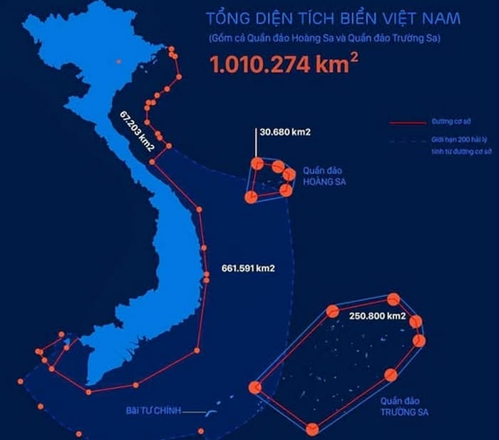 Biển Đông có diện tích khoảng 3,5 triệu km², bao phủ một khu vực địa lý đa dạng