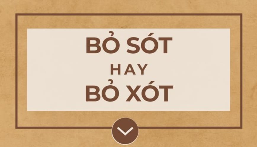 Các lỗi liên quan đến sót và xót
