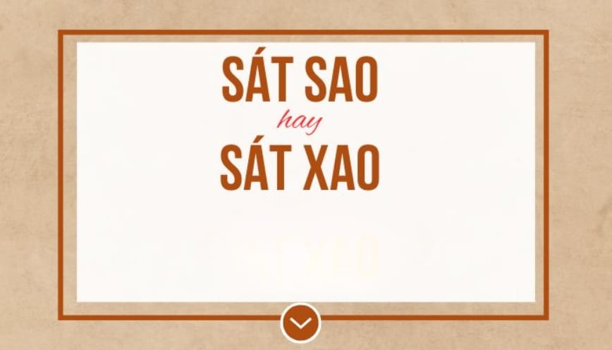 Giải nghĩa từ sát xao