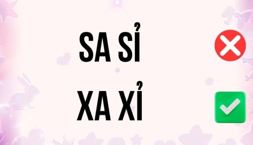 Phân biệt nhóm từ bắt đầu bằng x