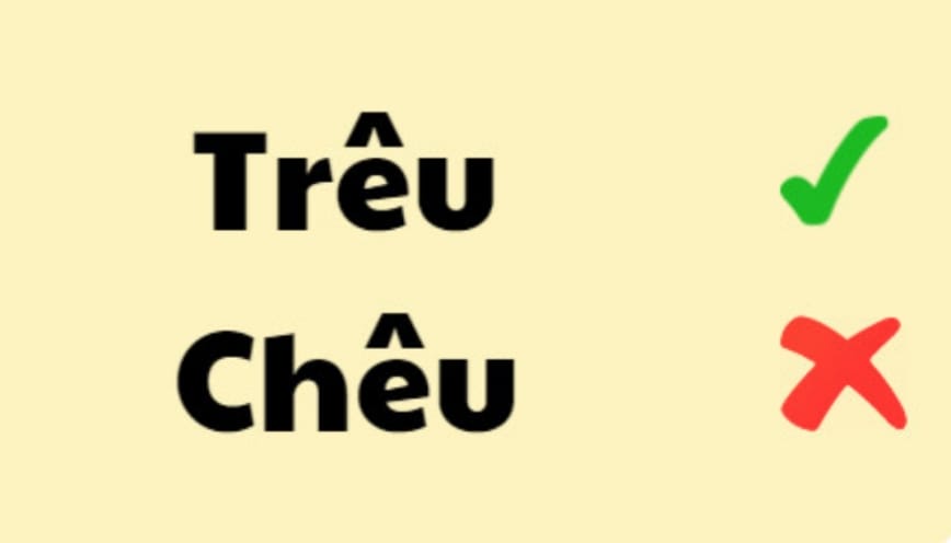 Ý nghĩa từ “chêu” và ví dụ đúng