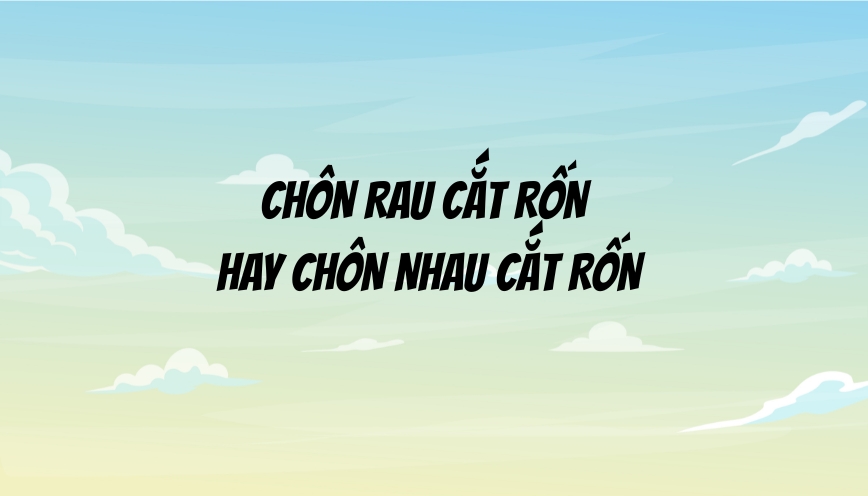Chôn rau cắt rốn hay chôn nhau cắt rốn là câu nói đúng