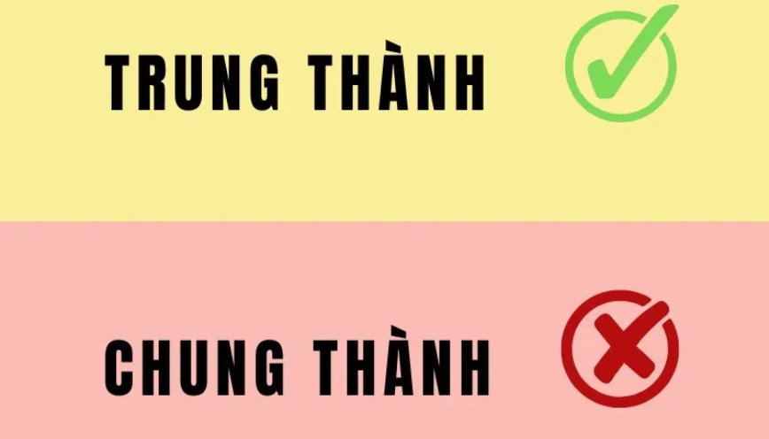Cả trung lẫn chung đều có nghĩa